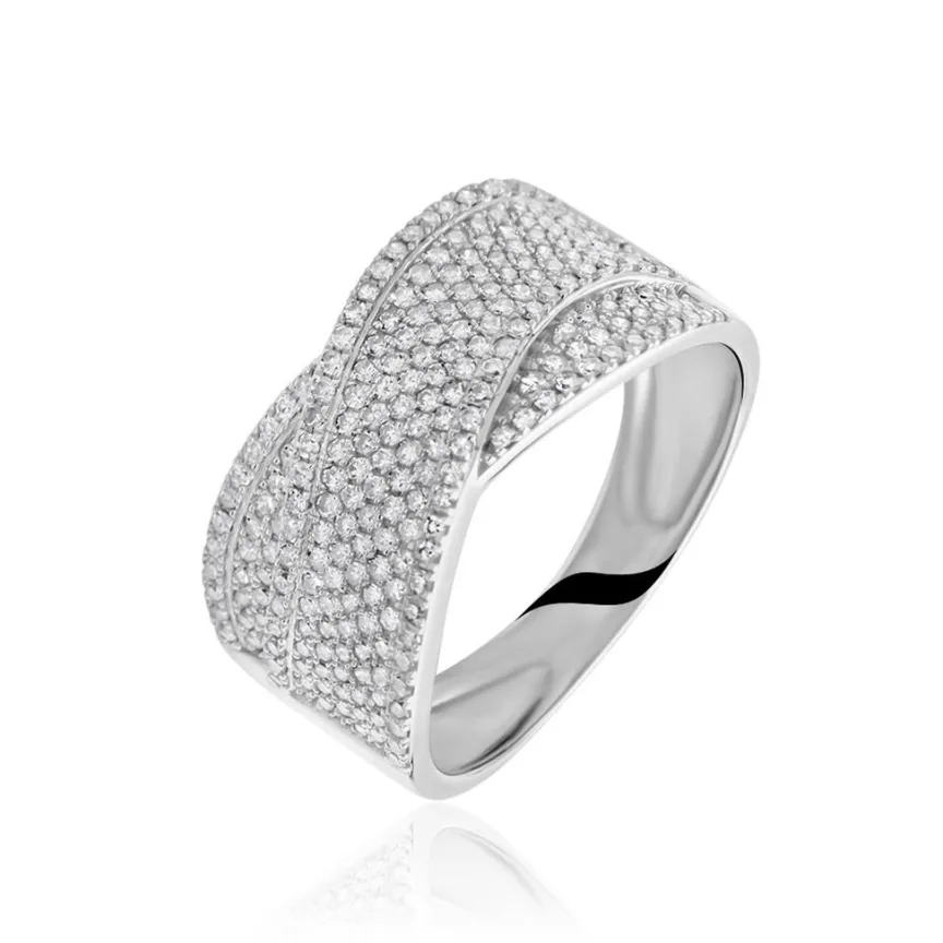 Bague Elyne Or Blanc Diamant-Histoire d'Or