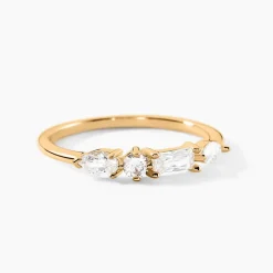 Bague Estela Plaque Or Jaune Oxyde De Zirconium-Histoire d'Or Outlet