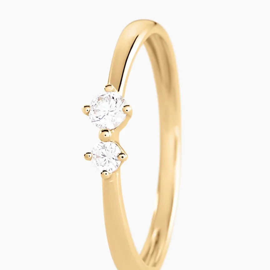 Bague Eugenio Or Jaune Diamant Synthétique-Histoire d'Or Hot
