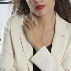 Histoire d'Or Bague Eva Or Blanc Topaze Et Diamant