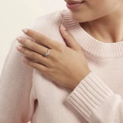 Histoire d'Or Bague Eva Or Blanc Topaze Et Oxyde De Zirconium