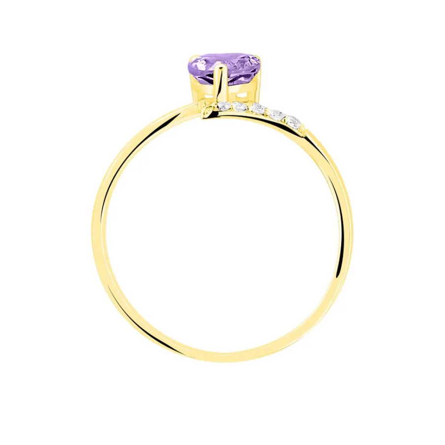 Histoire d'Or Bague Eva Or Jaune Amethyste Et Diamant