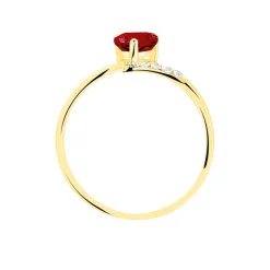 Bague Eva Or Jaune Grenat Et Diamant-Histoire d'Or Sale