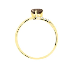Bague Eva Or Jaune Quartz Et Diamant-Histoire d'Or