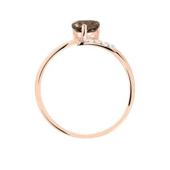 Bague Eva Or Rose Quartz Et Diamant-Histoire d'Or Outlet