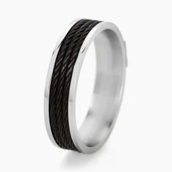 JOURDAN Bague Gaetane Acier Blanc