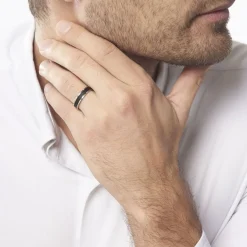 JOURDAN Bague Gaetane Acier Blanc