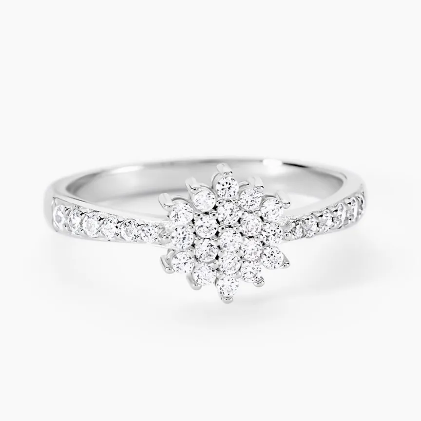 Bague Garoune Argent Blanc Oxyde De Zirconium-Histoire d'Or Clearance