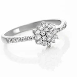 Bague Garoune Argent Blanc Oxyde De Zirconium-Histoire d'Or Clearance