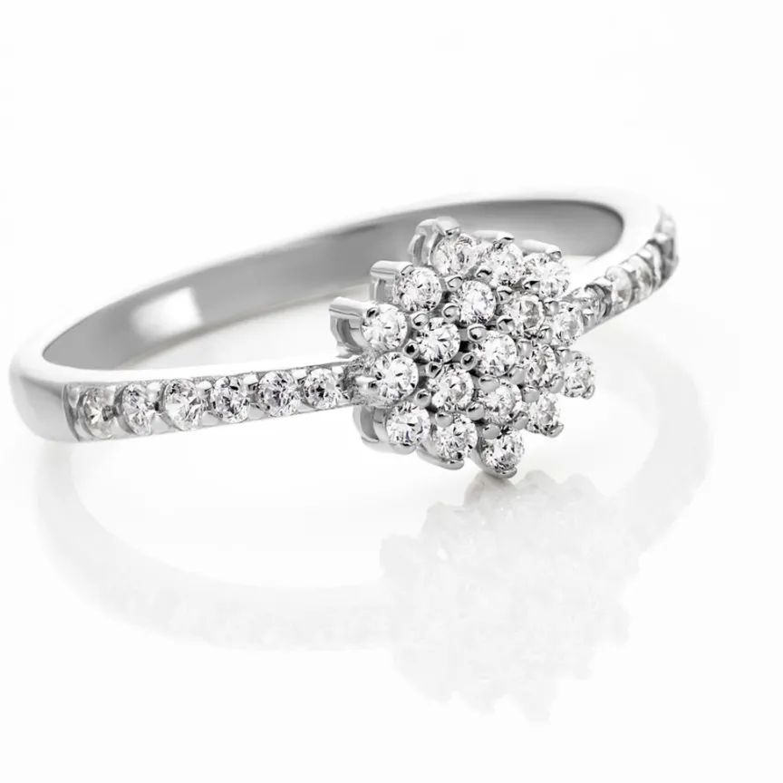 Bague Garoune Argent Blanc Oxyde De Zirconium-Histoire d'Or Clearance