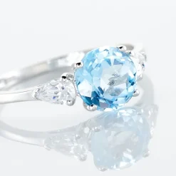 Bague Giana Or Blanc Topaze Et Oxyde De Zirconium-Histoire d'Or Discount