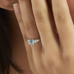 Bague Giana Or Blanc Topaze Et Oxyde De Zirconium-Histoire d'Or Discount