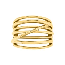 Bague Gold Aura Acier Jaune-Histoire d'Or Clearance