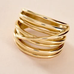 Bague Gold Aura Acier Jaune-Histoire d'Or Clearance