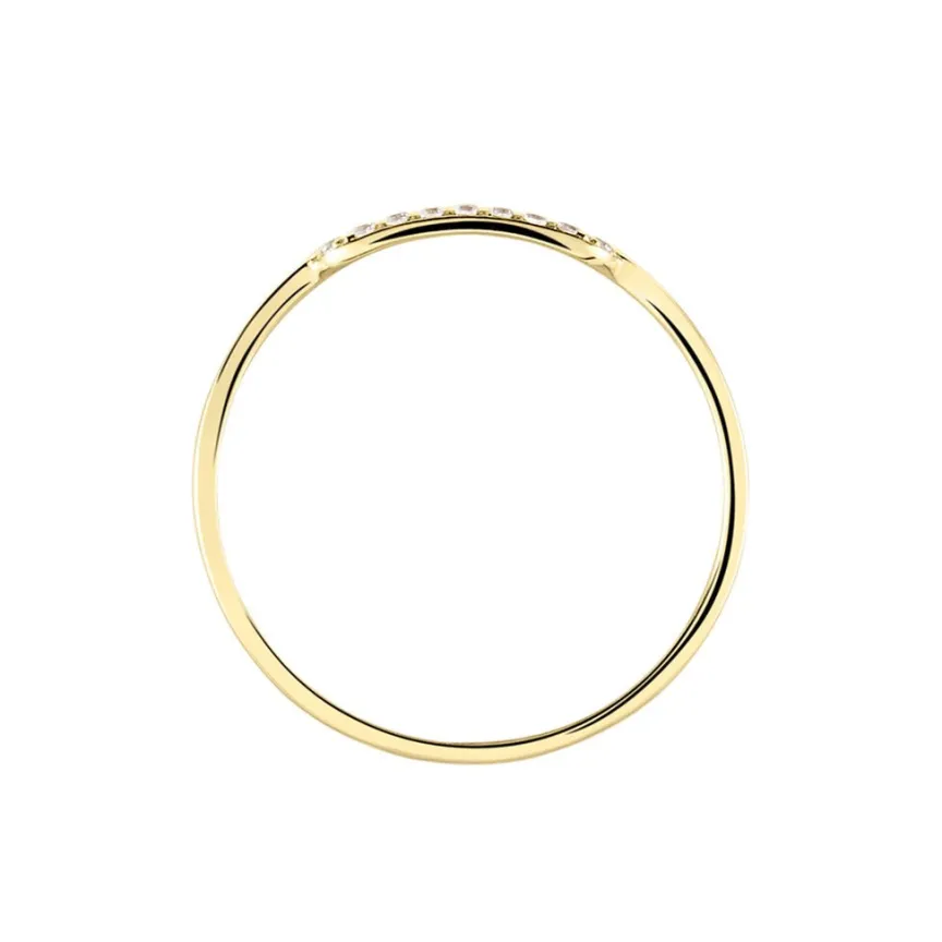 Bague Graphic Lines Or Jaune Oxyde De Zirconium-Histoire d'Or Best