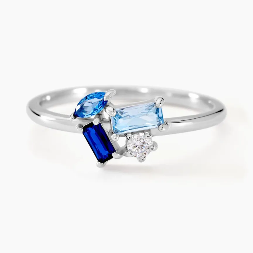 Bague Guillemette Argent Blanc Pierre D'imitation-Histoire d'Or Online