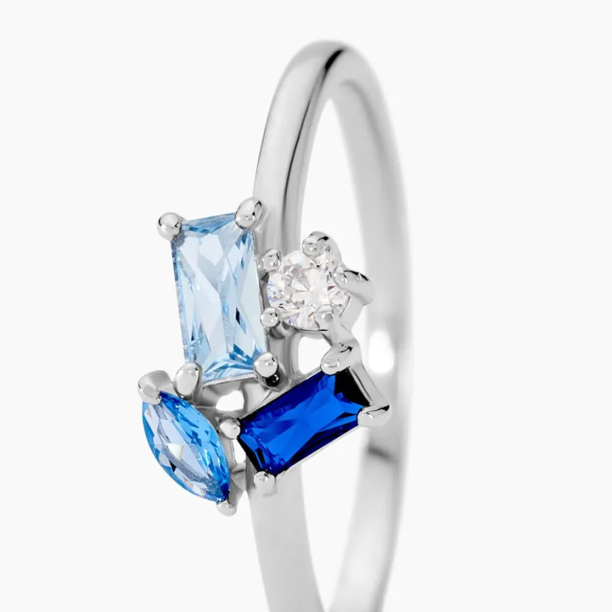 Bague Guillemette Argent Blanc Pierre D'imitation-Histoire d'Or Online