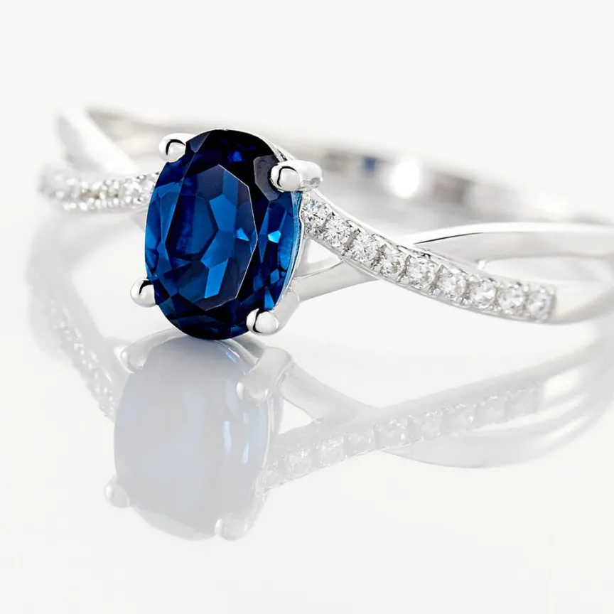 Bague Haissa Or Blanc Topaze Et Oxyde De Zirconium-Histoire d'Or Discount