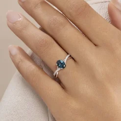 Bague Haissa Or Blanc Topaze Et Oxyde De Zirconium-Histoire d'Or Discount