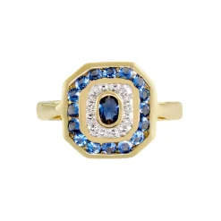 Bague Hans Plaqué Or Oxyde Pierre-Histoire d'Or New