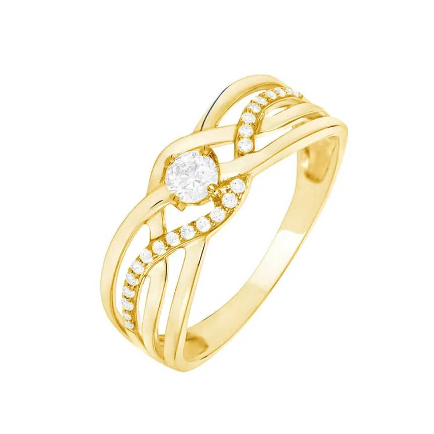 Bague Harmonia Or Jaune Oxyde De Zirconium-Histoire d'Or Outlet