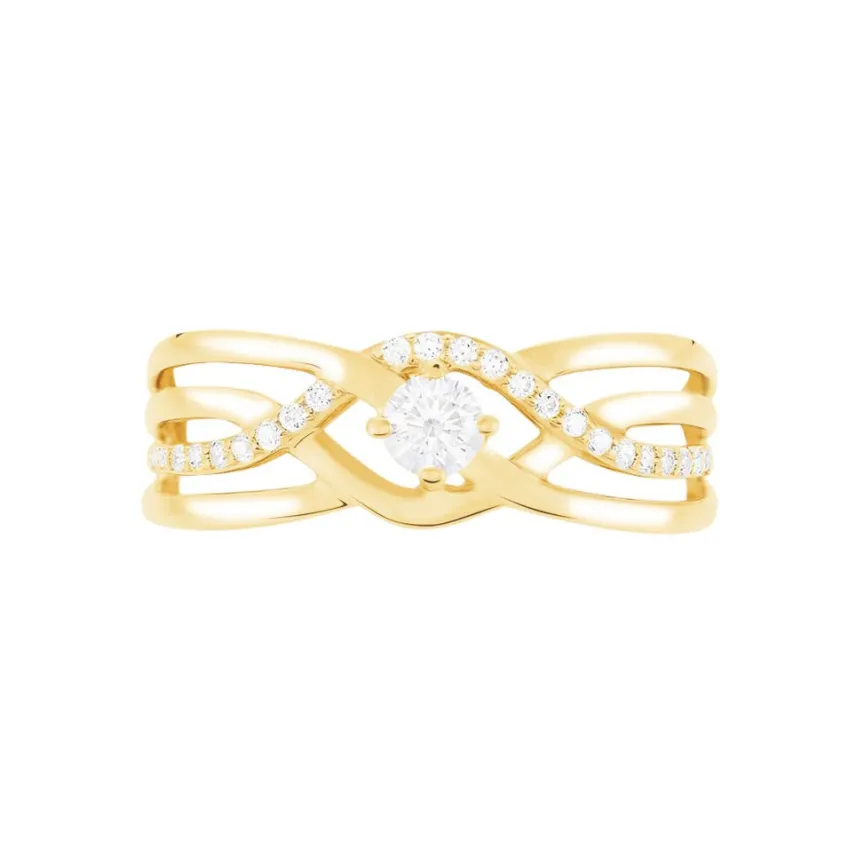 Bague Harmonia Or Jaune Oxyde De Zirconium-Histoire d'Or Outlet