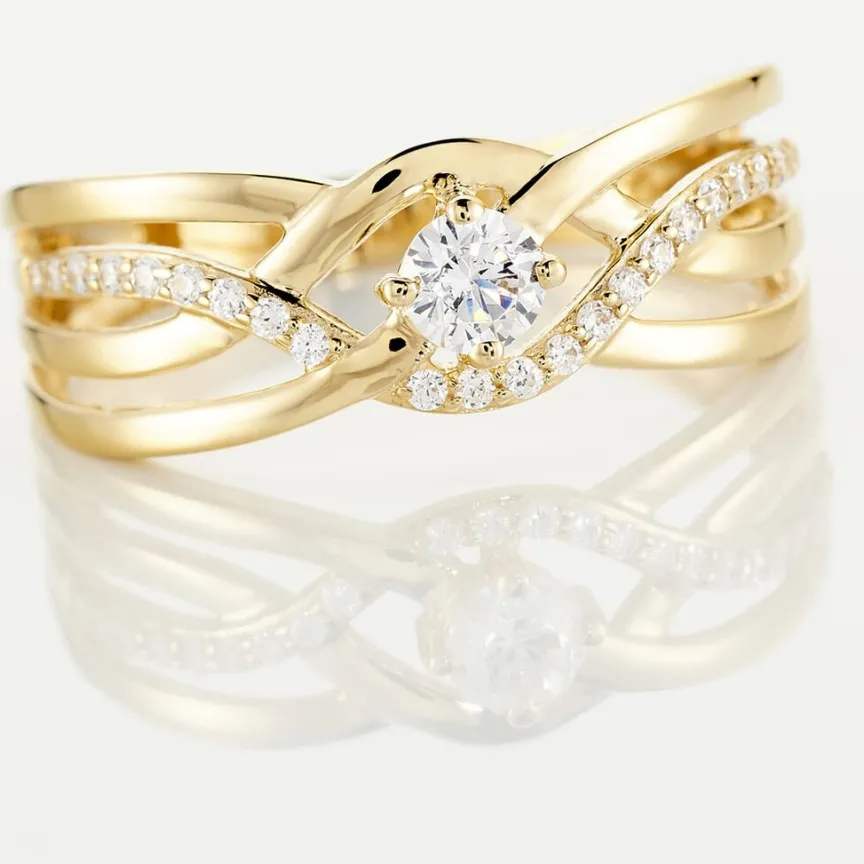 Bague Harmonia Or Jaune Oxyde De Zirconium-Histoire d'Or Outlet