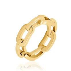 Bague Hera Acier Dore Yonna Forcat Large-Histoire d'Or