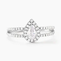 Bague Hildana Or Blanc Oxyde De Zirconium-Histoire d'Or Clearance