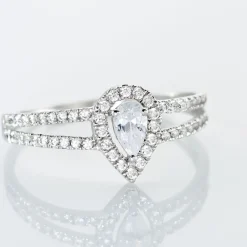 Bague Hildana Or Blanc Oxyde De Zirconium-Histoire d'Or Clearance