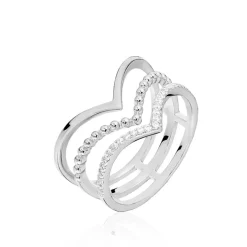 Bague Irina Argent Blanc Oxyde De Zirconium-Histoire d'Or Outlet