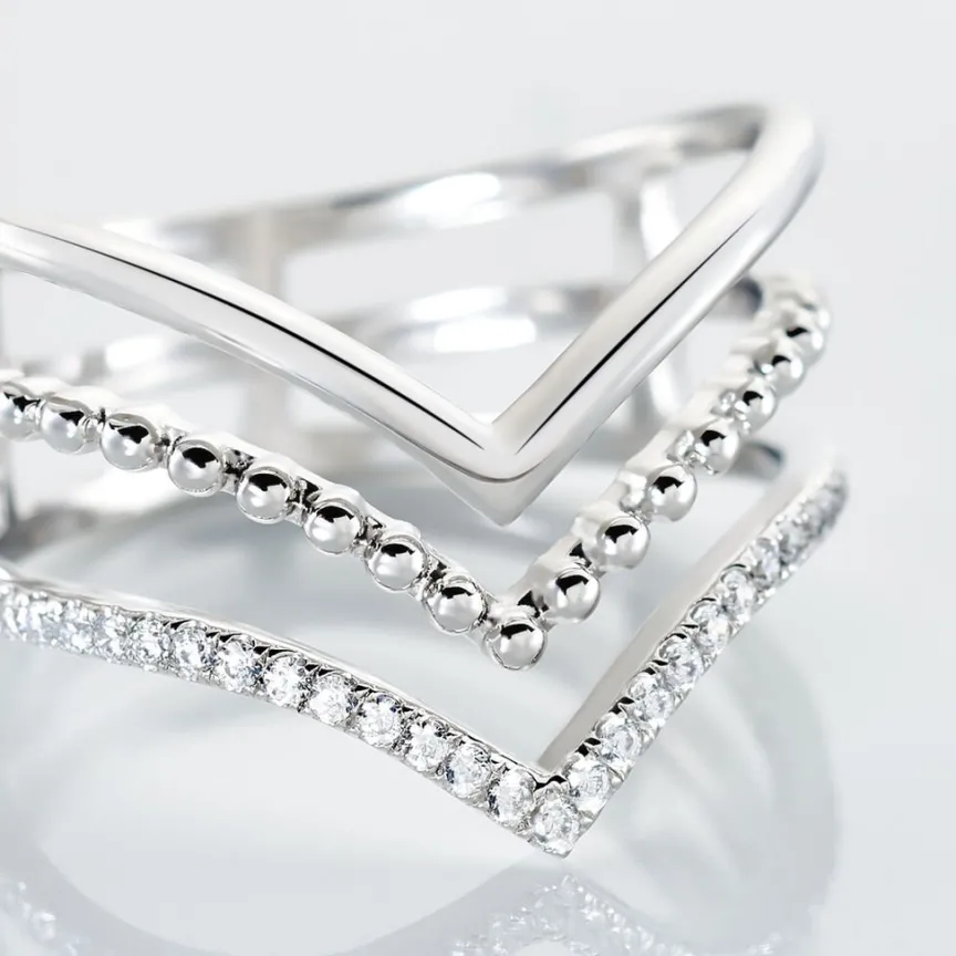 Bague Irina Argent Blanc Oxyde De Zirconium-Histoire d'Or Outlet