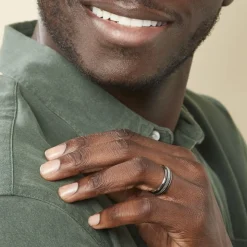 JOURDAN Bague Jonc Maewen Acier Blanc