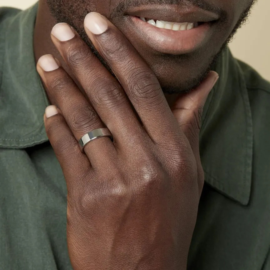 Bague Ahou Acier Blanc Diamant-JOURDAN Outlet