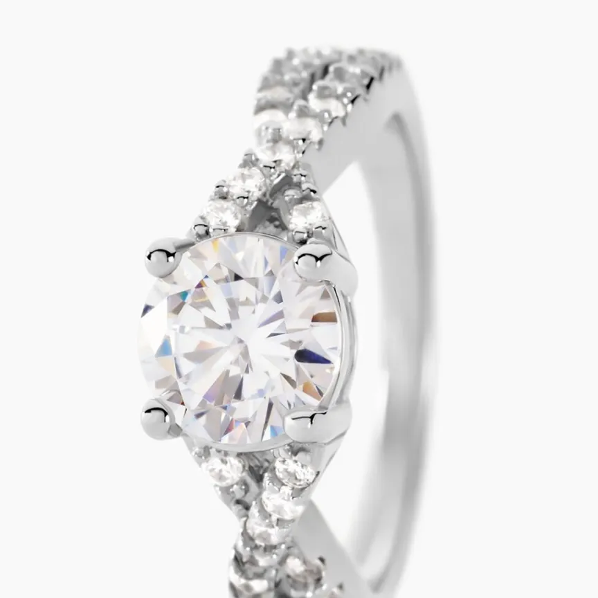 Bague Karin Argent Blanc Oxyde De Zirconium-Histoire d'Or New