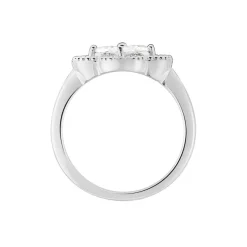 Bague Fleur Argent Blanc Oxyde De Zirconium-LAETIZIA Sale