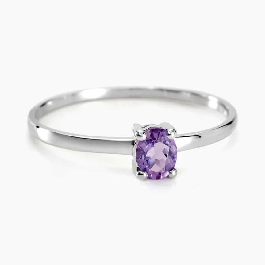 Bague Lily Or Blanc Amethyste-Histoire d'Or Clearance