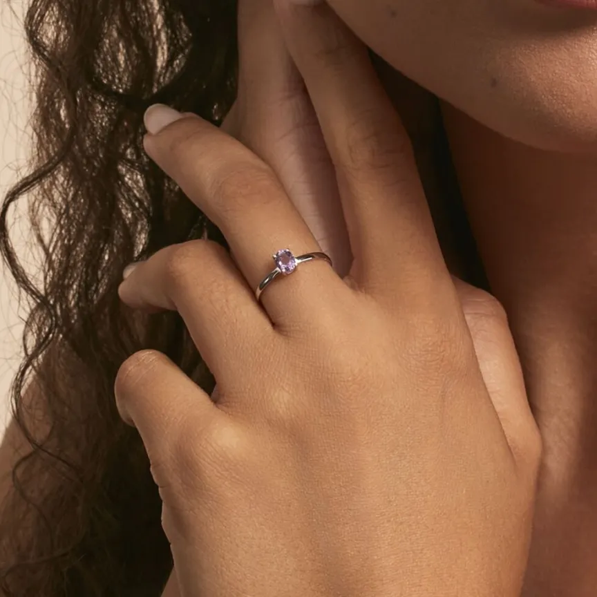 Bague Lily Or Blanc Amethyste-Histoire d'Or Clearance