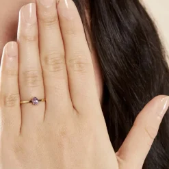 Bague Lily Or Jaune Amethyste-Histoire d'Or Online