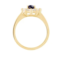 Bague Lisea Plaqué Or Jaune Verre Et Oxyde De Zirconium-Histoire d'Or