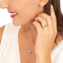 Bague Lise-laure Or Blanc Saphir Et Diamant-Histoire d'Or Online