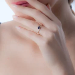 Bague Loriane Or Jaune Aigue Marine Et Diamant-Histoire d'Or