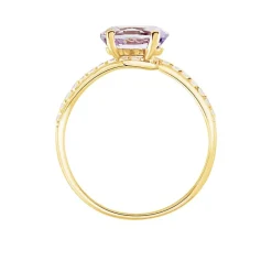 Histoire d'Or Bague Loriane Or Jaune Amethyste Et Oxyde De Zirconium