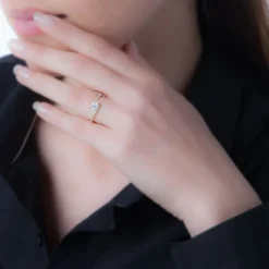 Bague Loriane Or Rose Aigue Marine Et Diamant-Histoire d'Or Sale