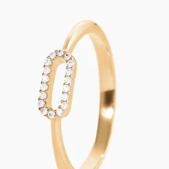 Bague Lueur Plaqué Or Jaune Oxyde De Zirconium-Histoire d'Or Online