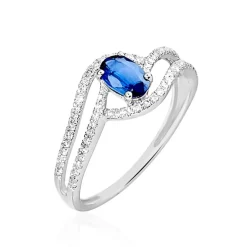 Bague Lyna Or Blanc Saphir Et Diamant-Histoire d'Or Best
