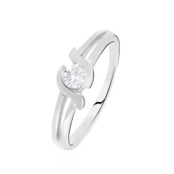 Bague Lyse Argent Blanc Oxyde De Zirconium-Histoire d'Or Online