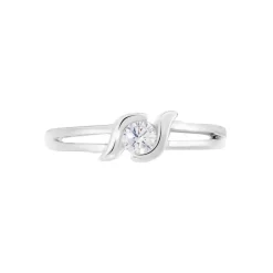 Bague Lyse Argent Blanc Oxyde De Zirconium-Histoire d'Or Online