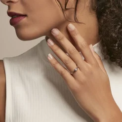 Bague Lyse Argent Blanc Oxyde De Zirconium-Histoire d'Or Online