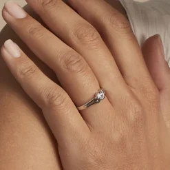 Bague Lyse Argent Blanc Oxyde De Zirconium-Histoire d'Or Online